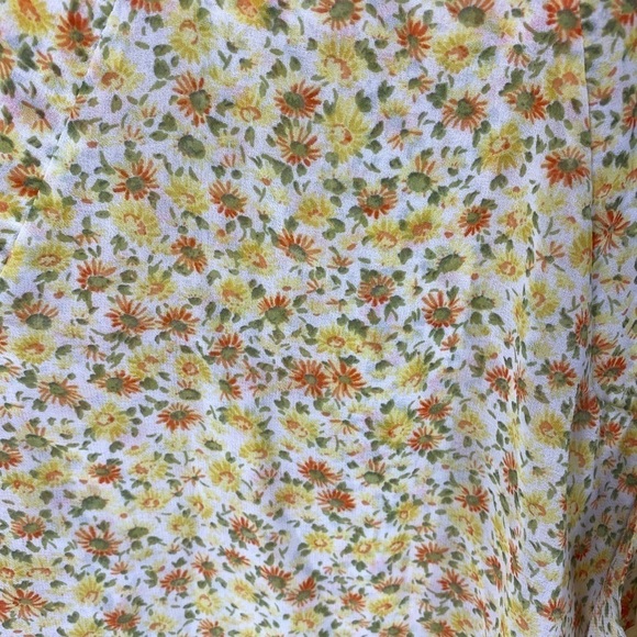 Zara Yellow Floral Swing Blouse Sleeveless Tank - Picture 4 of 4